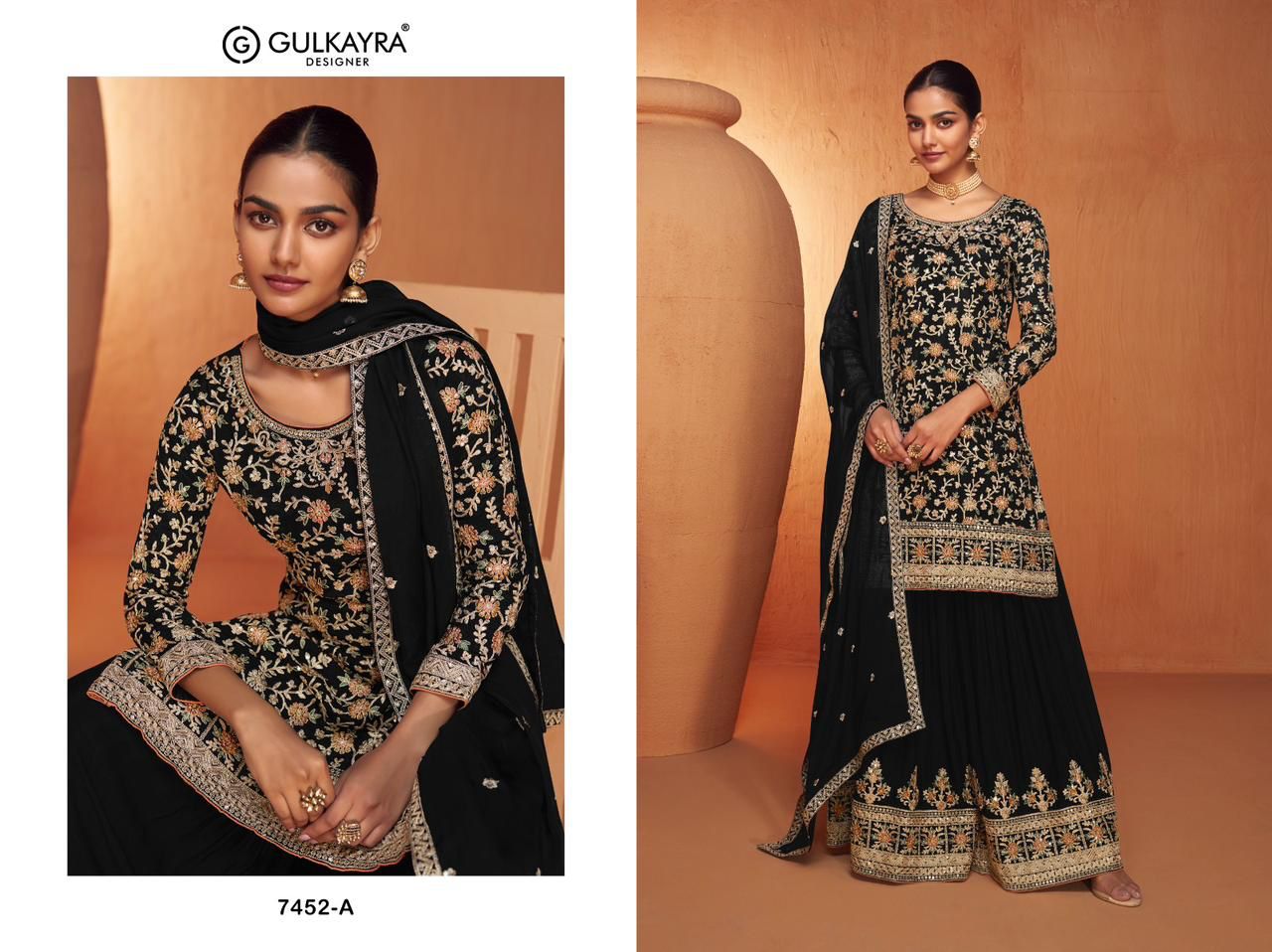 Jhanvi By Gulkayra Real Chinon Wedding Wear Designer Readyamde Suits Wholesale Price In Surat